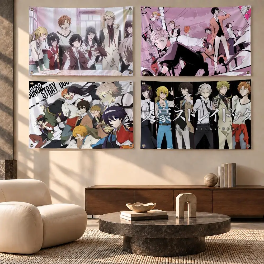 Bungo Stray DogS Detective Anime Flags Festive Decorative Banner for Camping, Family Parties & Garden Wall Decor, Great Gift