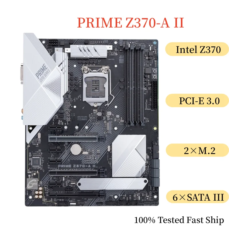 

For Asus PRIME Z370-A II Motherboard 64GB LGA 1151 DDR4 ATX Mainboard 100% Tested Fast Ship