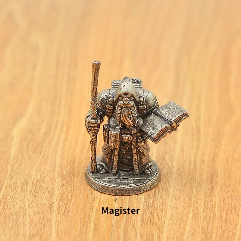 Vintage Dwarf Mage Soldier Model Figurines Toys Board Game Chess Car Decoration Boys Gifts