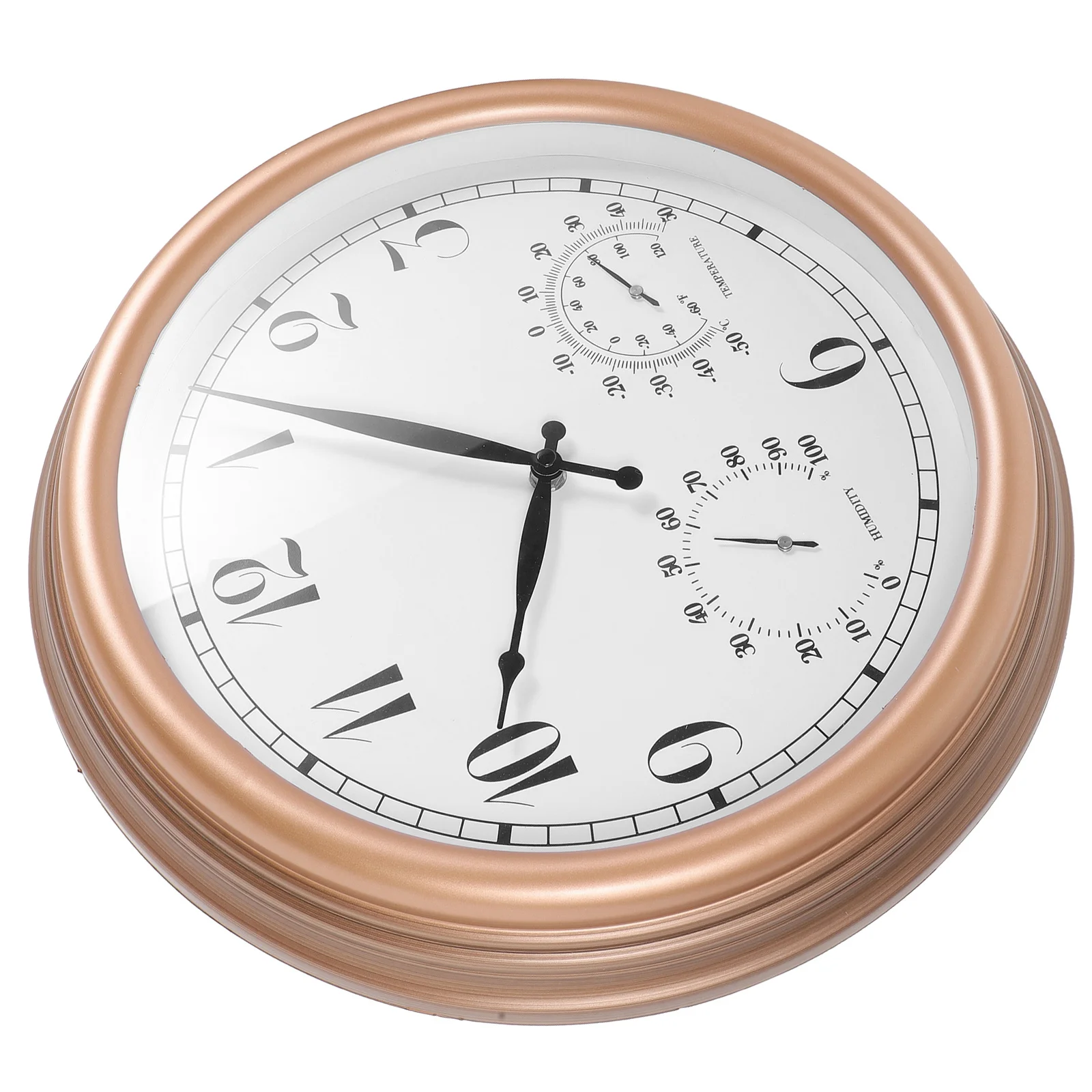 

Outdoor Arab Number Wall Clock Thermometer Hygrometer Patio Garden Vintage Style Large Display Outdoor Wall Clock
