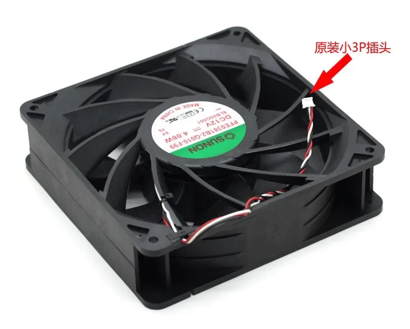 

NEW PFE0381B2-Q010-F99 14038 12V 4.08W three-wire cooling fan One year warranty