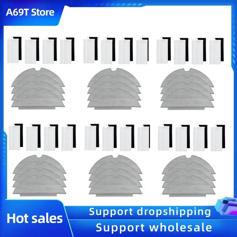 

A69T 6X For Eufy Robovac L35 Hybrid/L35 Hybrid Vacuum Cleaner Hepa Filter Mop Cloths Pad Floor Cleaning