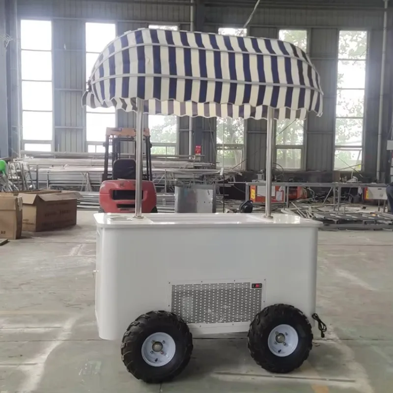 Customized Commercial Soft Serve Ice Cream Food Service Cart for Outdoor Vending Ultimate Experience