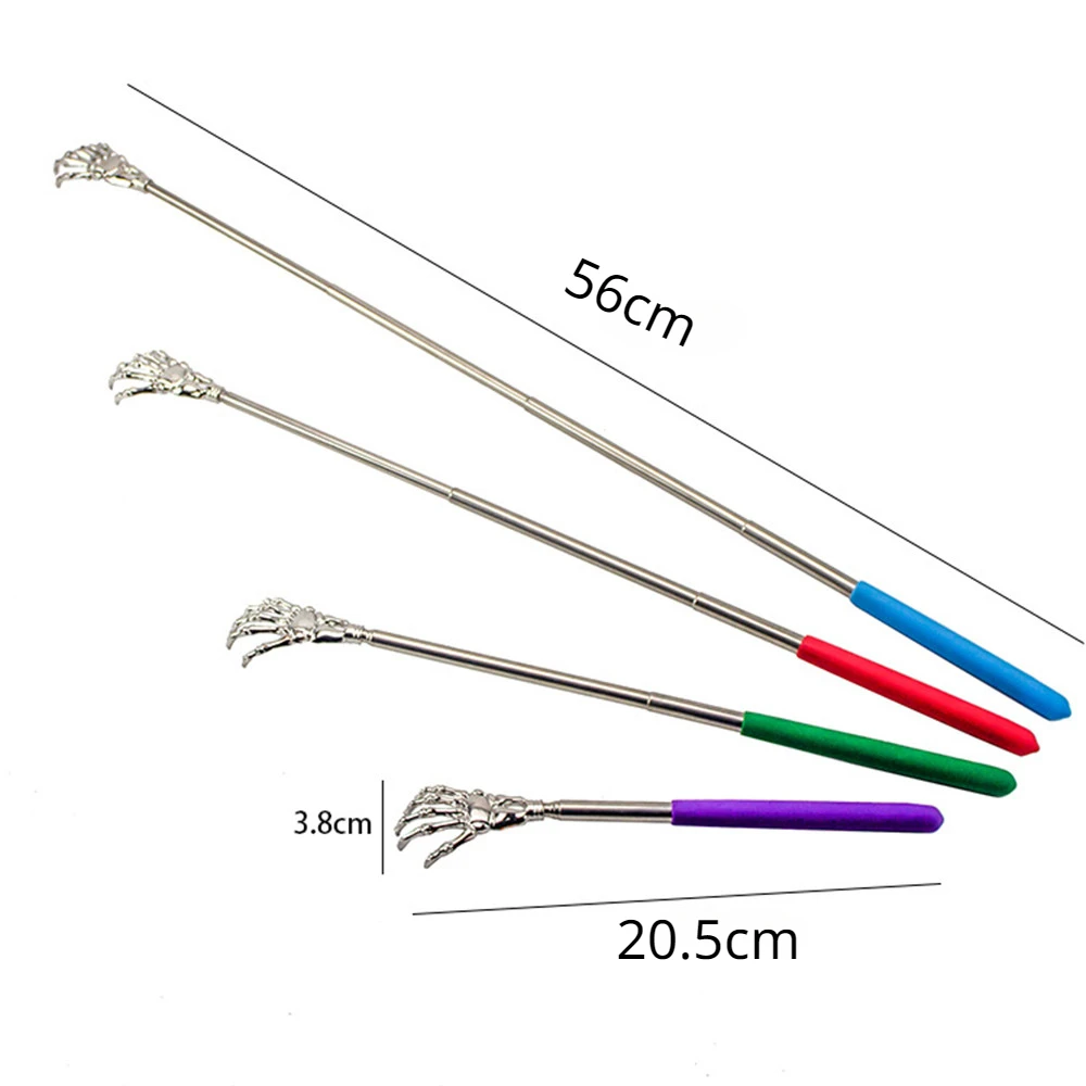 Telescopic Stainless Steel Back Scratcher, Massager, Extendable Claw, Itch Scraper, Relieve, Anti-itch Tool