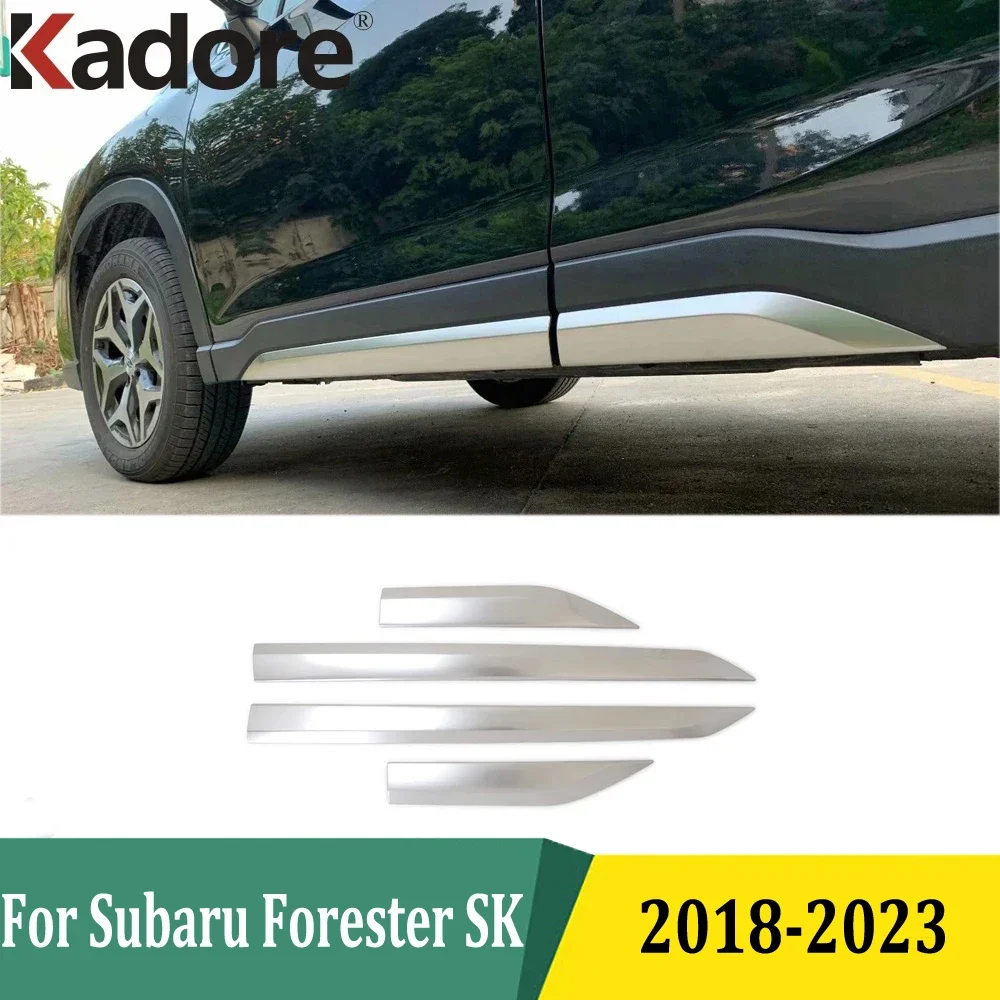 

Для Subaru Forester SK 2018-2021 2022 2023, боковая дверь из нержавеющей стали, молдинг кузова, накладка, рамка, аксессуары для стайлинга автомобиля