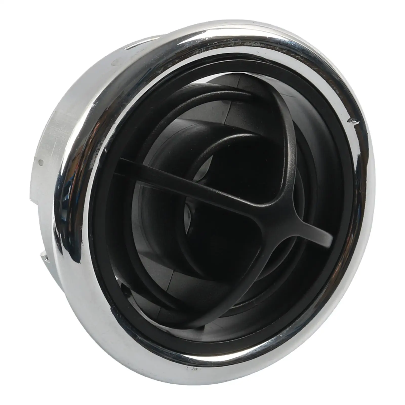 Universal Round A/C Air Outlet Vent 75mm Dashboard Electroplate Knob ABS Plastic Fit for Electric Car Boat RV Bus