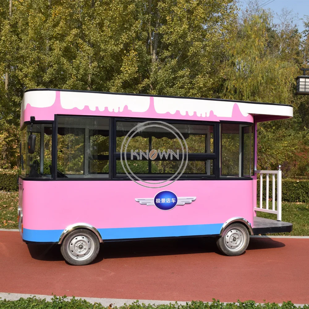 Movable Pizza Street Food Cart Food Kiosk Food Trailer Concession Ice Cream Vending Car