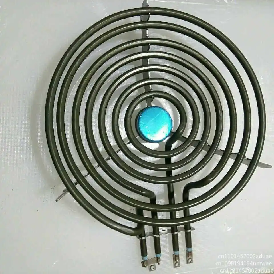 Electric stove heating tube, concave seven circles, electric heating ring, double set of tubes, three wiring heads