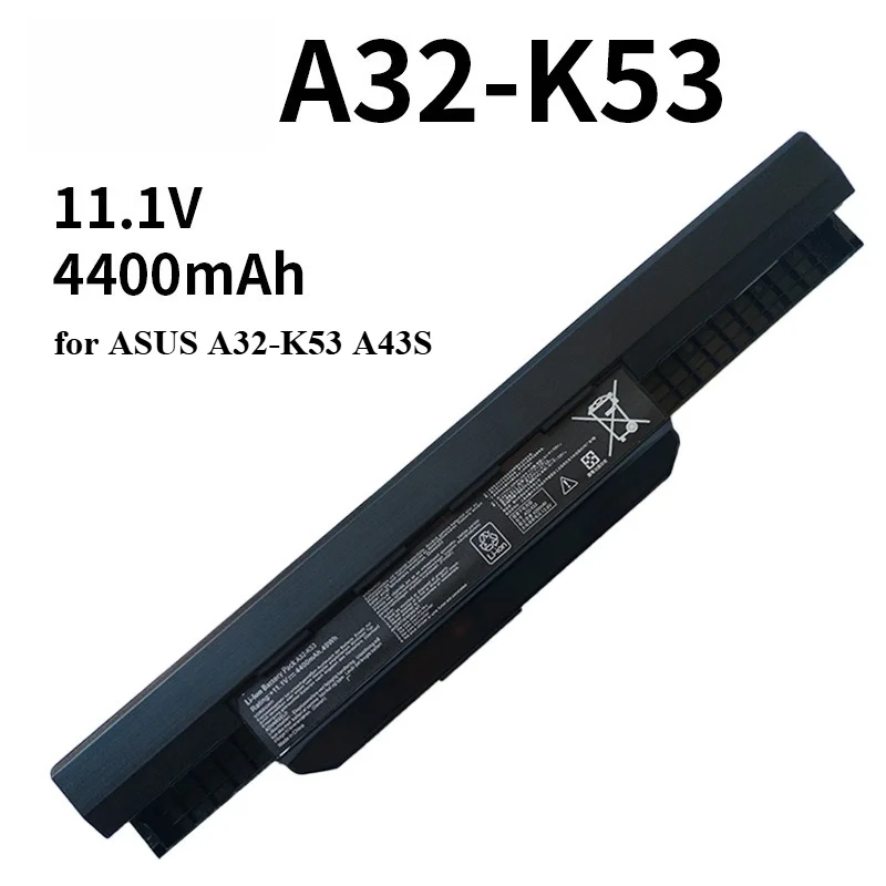 

4400mAh A32-K53 Laptop Battery for ASUS A32-K53 A43S A53S X44H X54H K43S X53E X43B Series Replacement Li-ion Battery