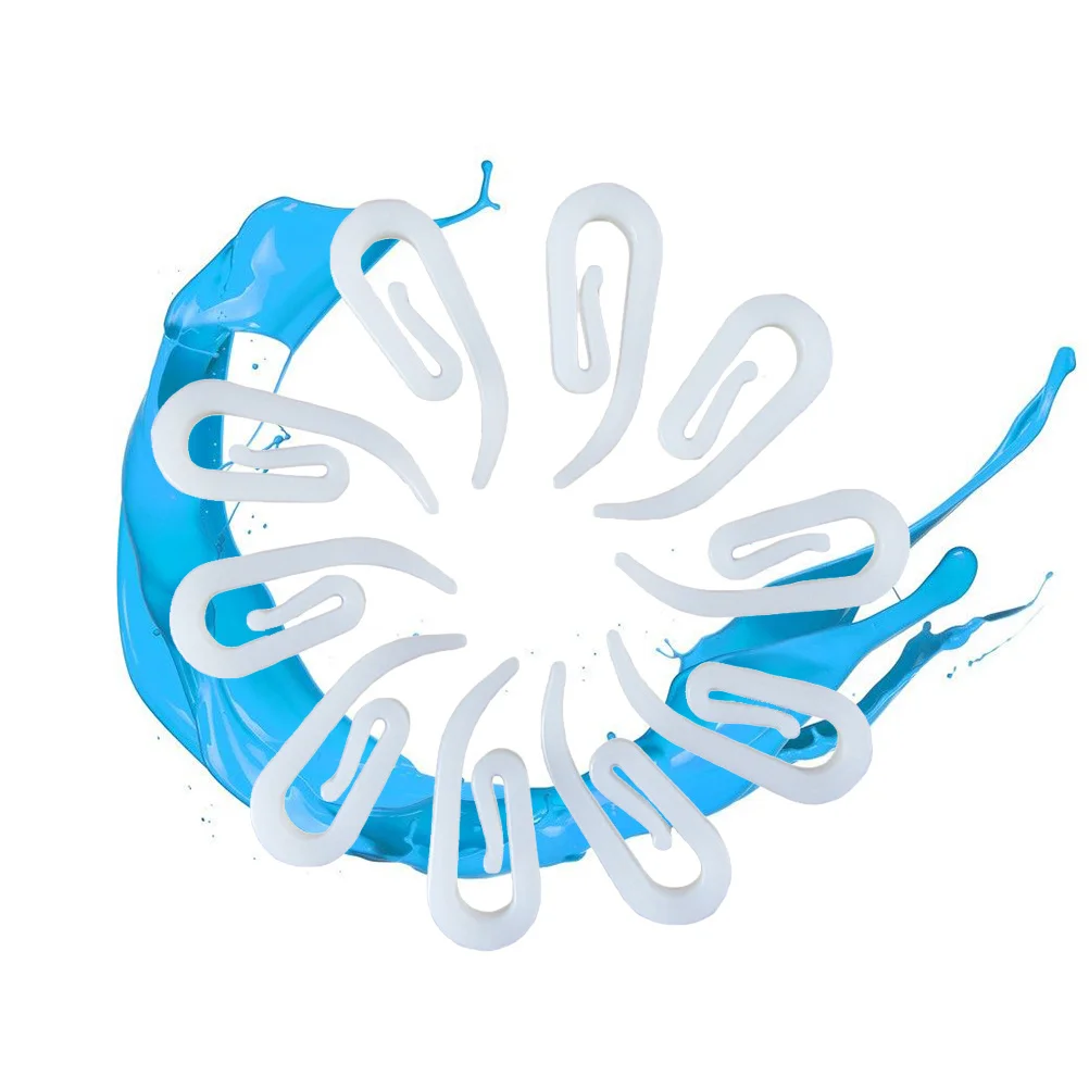 

120Pcs Plastic Curtain Hooks Reliable Figure 6 Shaped Holders for Window Door and Shower Curtain Installation Drapery Hooks,