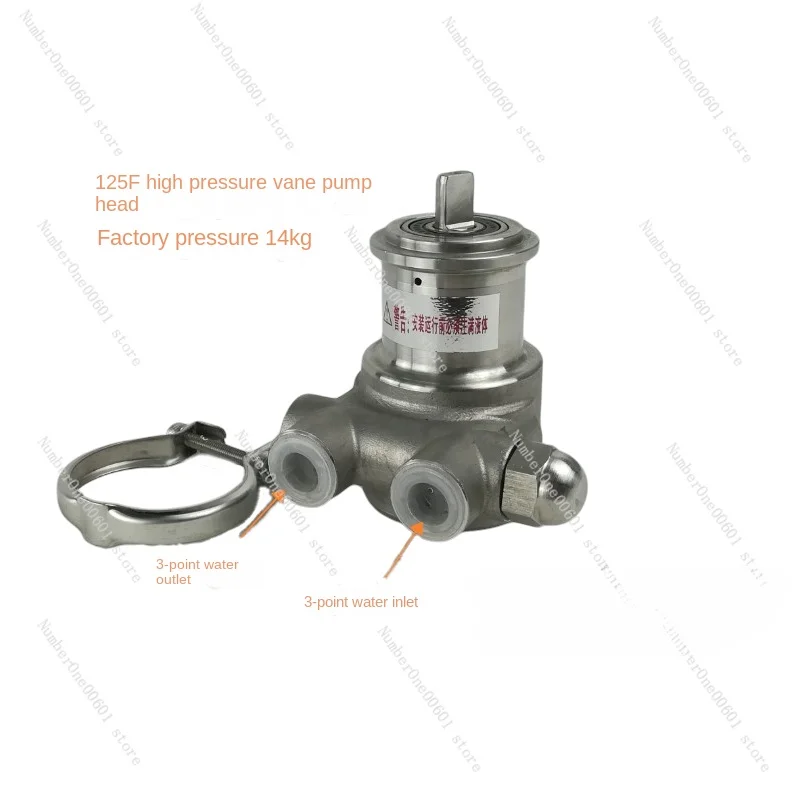 High Pressure Blade Pump Head Stainless Steel 125F Type 3/8 Inch 14KG RO Machine Suitable for Ultrafiltration Pure Water Machine