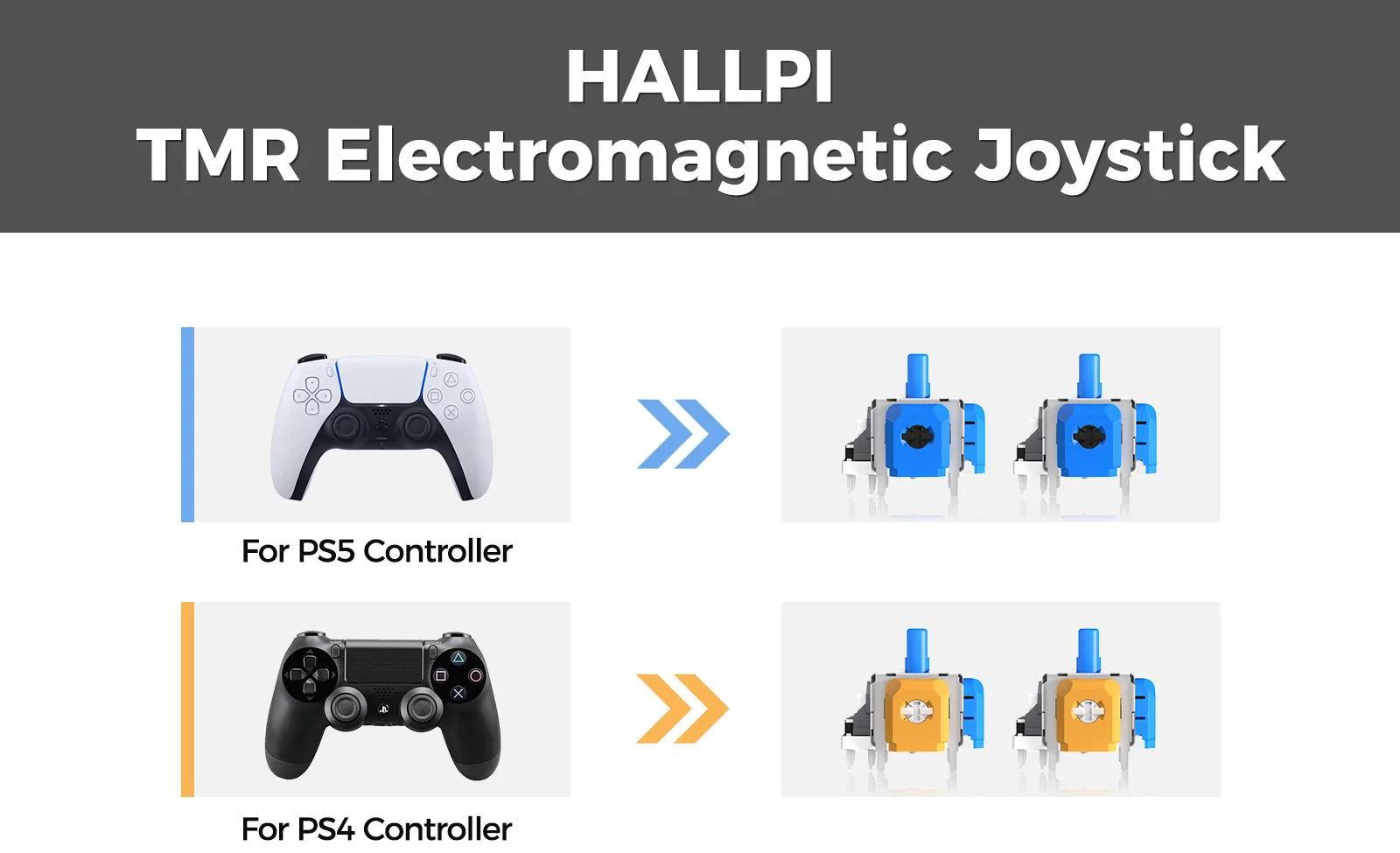 HALLPI × AKNES TMR Joystick for PS5 Xbox Series Controller Repair Anti-Drift Sticks for Switch Pro PS4 Game Accessories