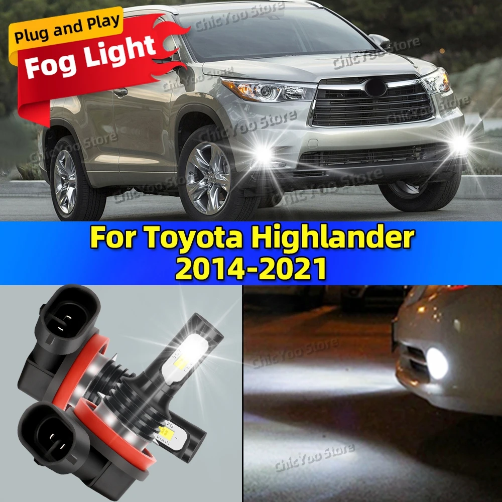 

Светодиодные автомобильные противотуманные фары для Toyota Highlander 2014 2015 2016 2017 2018 2019 2020 2021 20000LM Ультра яркие Plug and Play