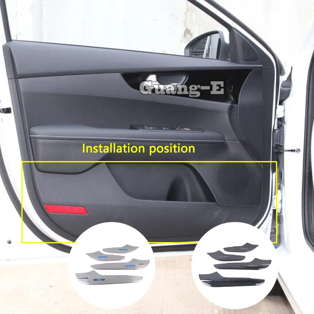 

Steel Anti-Kick Board Sticker Cover Decoration Trim Frame Interior Accessories For Kia K3 Forte Cerato 2019 2020 2021 2022 2023