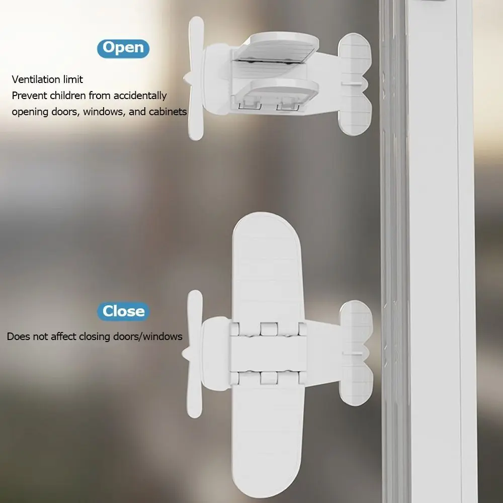 ABS Window Lock Strong Fixation Security Protection Cabinet Door Lock Door Handle Lock Sliding Door Stopper Push-pull Door