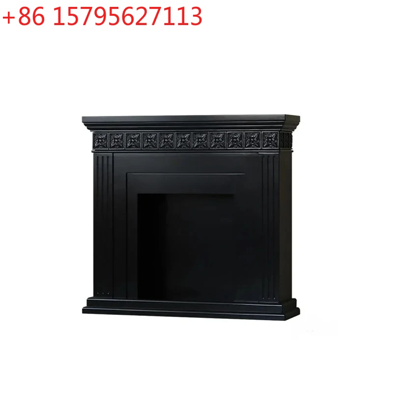 

Американский винтажный шкаф серии Home Cream с резьбой в скандинавском стиле, черный, ретро, декоративный, для хранения, под камин