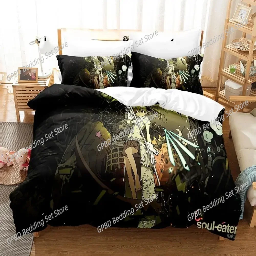 New 3D Cartoons Soul Eater Bedding Set Single Twin Full Queen King Size Bed Set Adult Kid Bedroom Duvet cover Sets Home Textiles