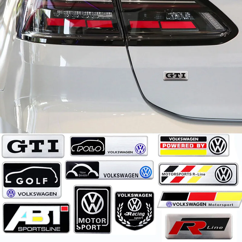 Car Sticker Accessories For Volkswagen VW GTI Rline R Polo Golf MK8 Touareg Passat Magotan Tiguan Jetta CC Lavida Bora Santana