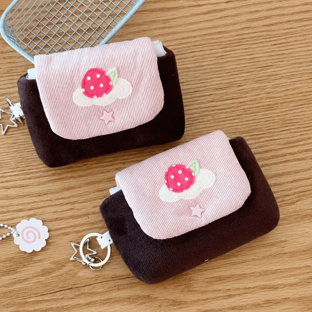 Korean Polka Dot Star Print Cosmetic Bag Multi-Purpose Portable Stationery Pencil Case Large Capacity Mini Camera Bag