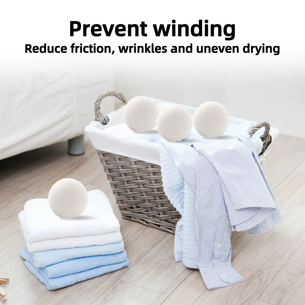 3Pcs Wool Drying Ball Antistatic Special Anti-winding Ball of Wool Household Drying Ball Reusable Washing Machine Parts 6cm