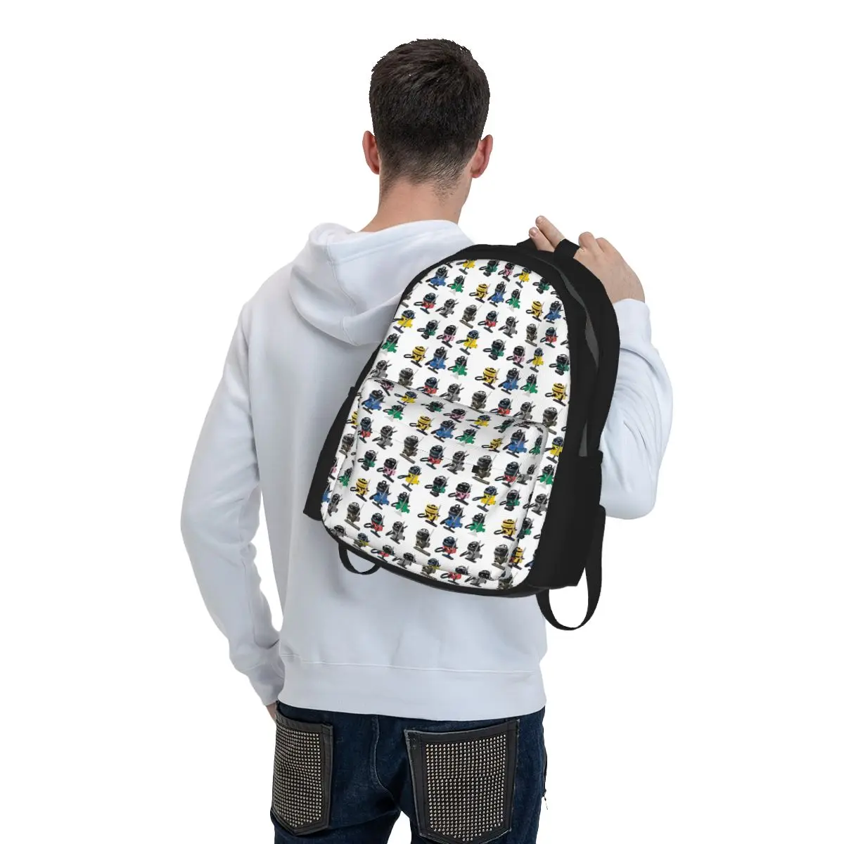 Henry Hoover And Friends Student Backpack School Bag Hiking Travel Daypack for Boys Girls Bookbag Shoulder Bags
