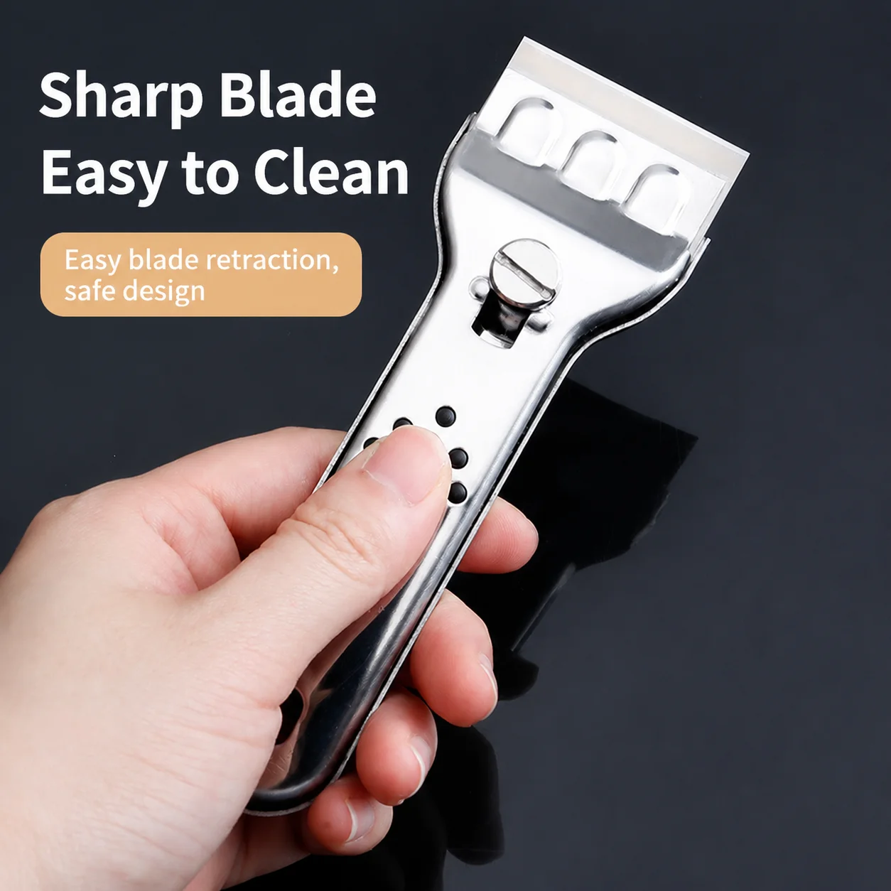 Multi-purpose cleaning scraper knife for kitchen tiles  stain removal scraper for walls and floors  stainless steel cleaning scr