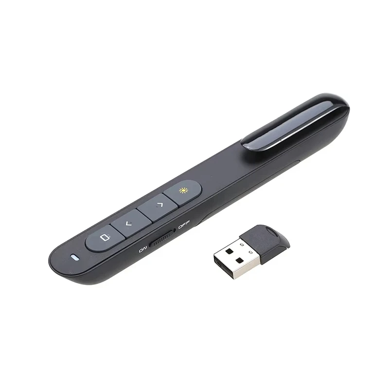 Wireless Presenter Pointer Flip Pen RF 2.4G USB Smart Page Red Light Turning Pen For PPT Powerpoint Presentation Slide Advancer
