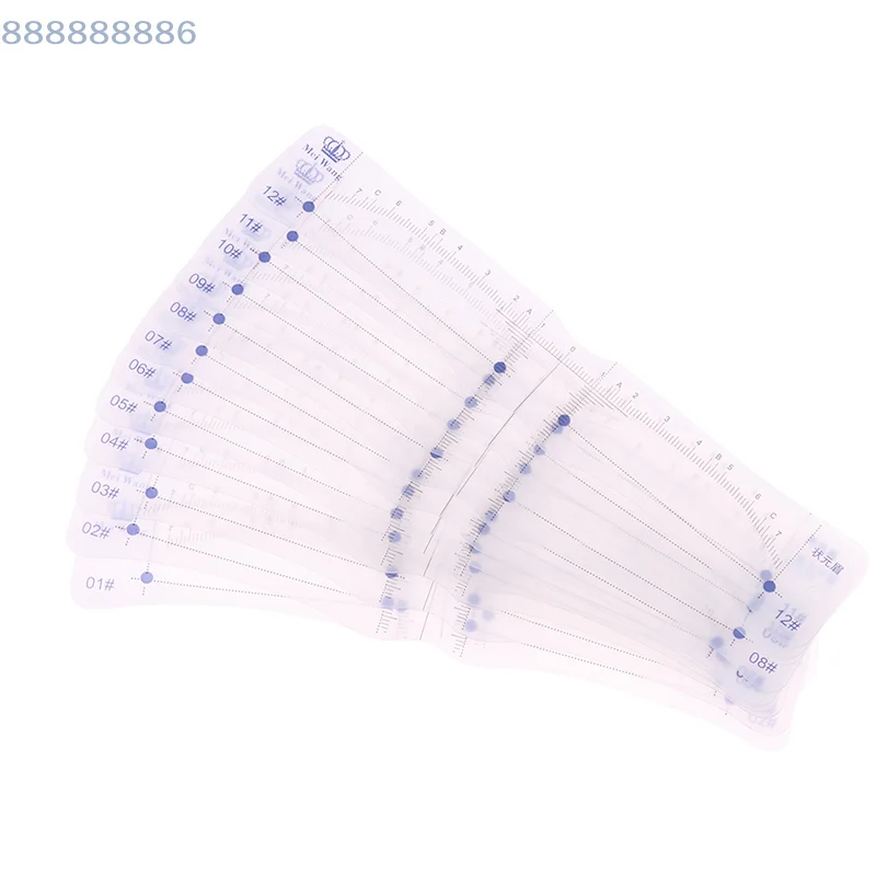 [B]Eyebrow Stamp Card Soft Ruler Stencil  Makeup Tool For Man 12PCS Reusable Eyebrow Shaper DIY Soft Ruler Brow Definer