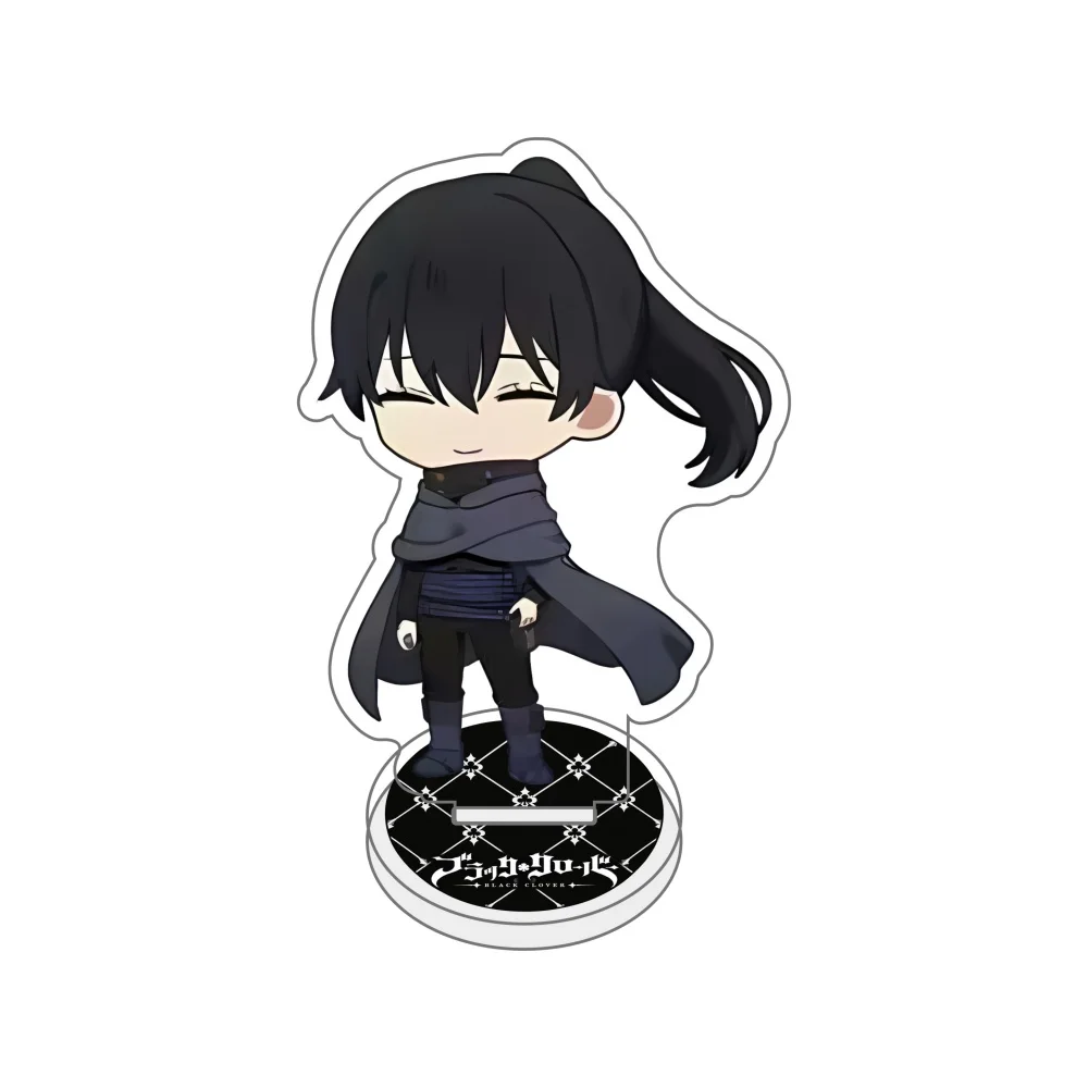 Black Clover New 10cm Acrylic Stand Keychain Figure Cute Q Version Desktop Decoration Asta Yuno Noelle Yami Model Toy