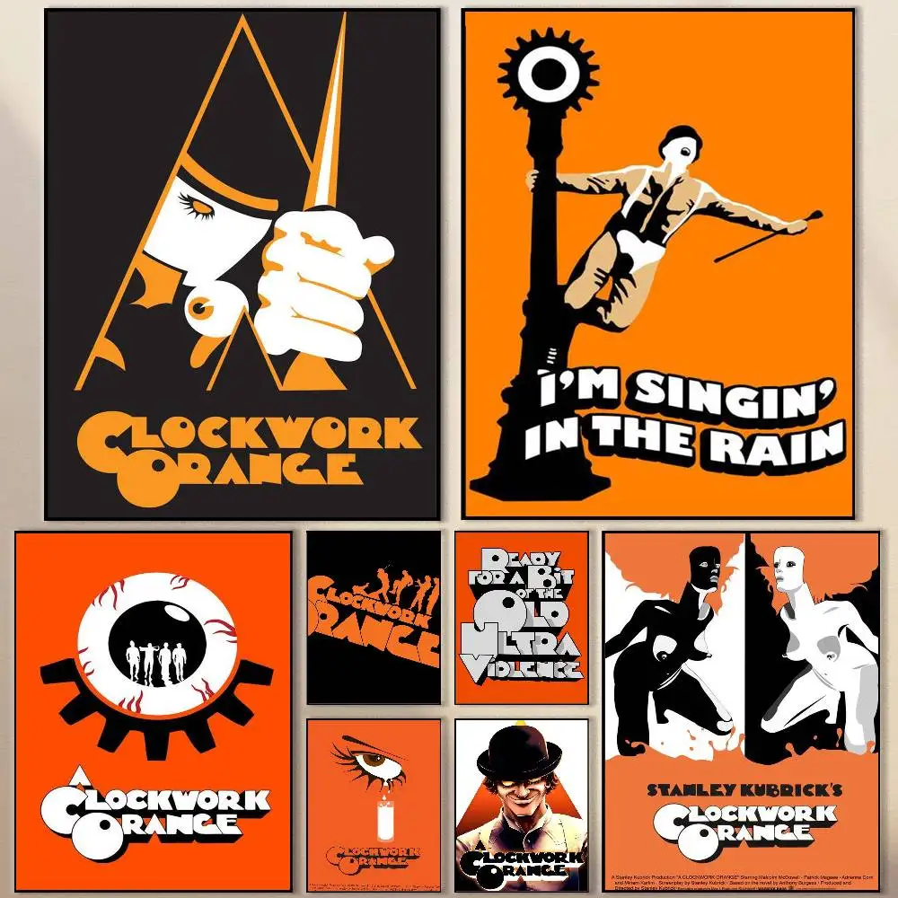 

Clockwork Orange Singer Poster Modern Waterproof HD Wall Art Decal Self-Adhesive Aesthetic Decor for Home Living Room Bedroom