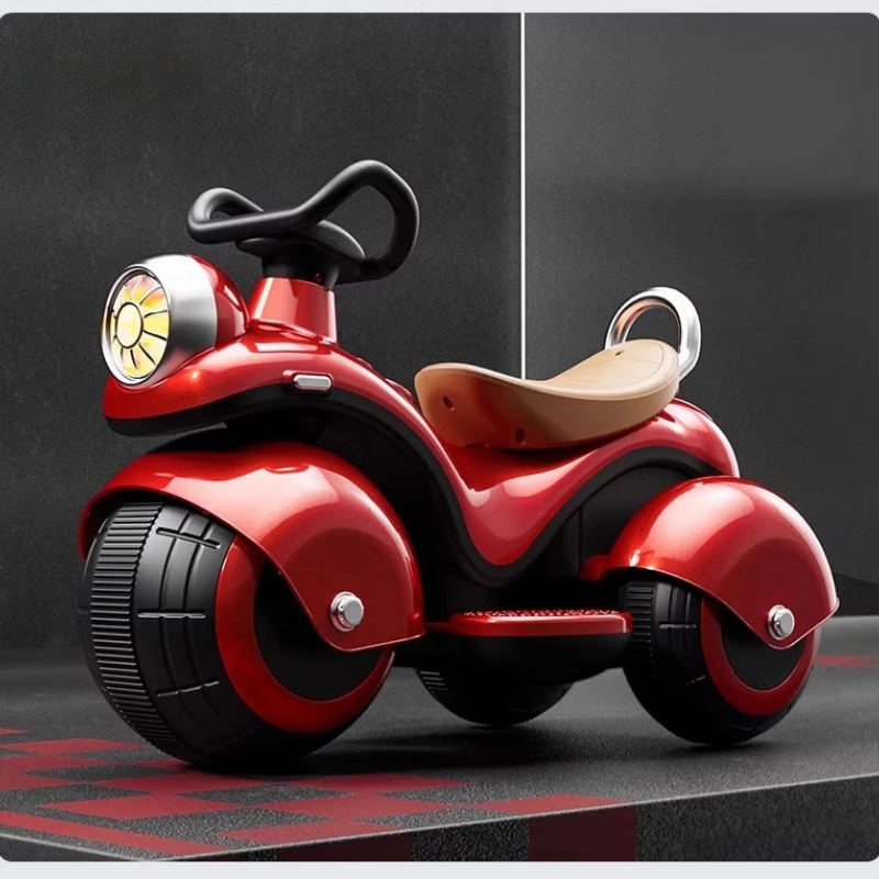 Motocicleta elétrica infantil com controle remoto - carro de brinquedo de 3 rodas anti-ponta para meninos de 1 a 3 anos, meninas, assento adulto incluído
