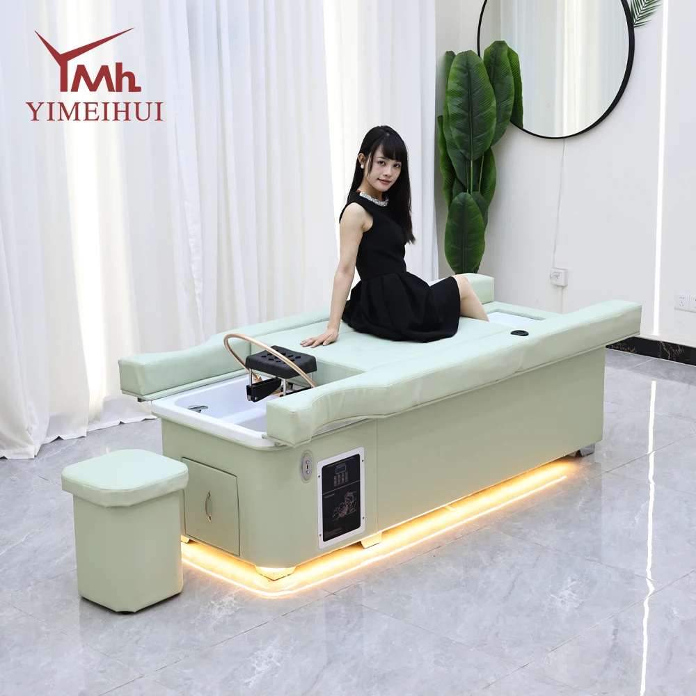 

Thai Style Hair Therapy Shampoo Bed Beauty Salon Special Water Circulation Fumigation Water Heater Integrated Massage Bed