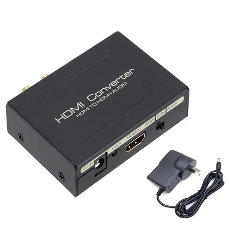 

EU US AU EU PLUG HDMI Audio Extractor HDMI TO Optical Toslink SPDIF R/L RCA Analog Video Adapter HDMI to HDMI splitter Converter