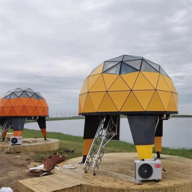 Fast Assembly Loft Prefab Homes Tiny Villa Cozy Prefabricated Star Capsule House Glamping Pod Cabin