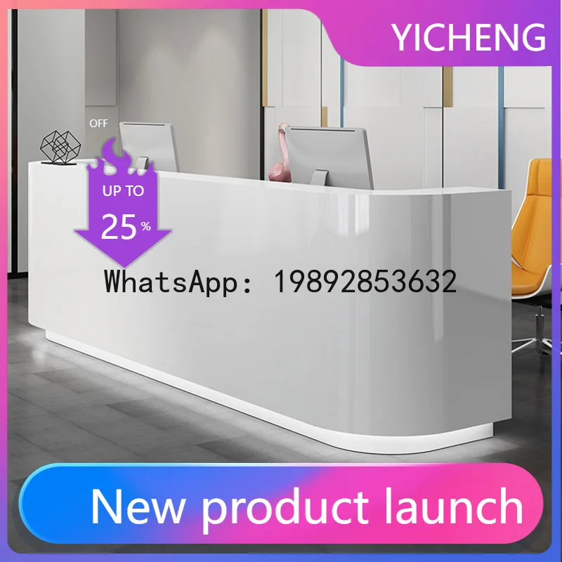 

Hys company reception desk, service counter, painted beauty salon cashier station