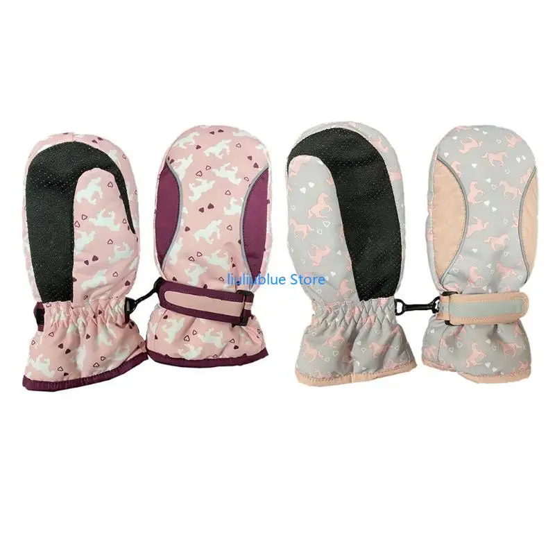 

Детские варежки для мальчиков и девочек, детские лыжные перчатки, толстые теплые для пони, водонепроницаемые ветрозащитные с для