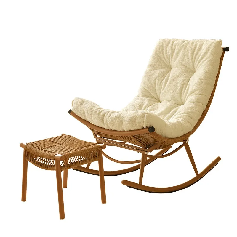 

Balcony rocking chair household Chinese outdoor rattan chair