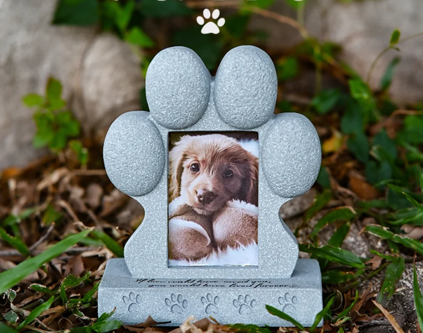 التخصيص مبيعات المصنع مباشرة الراتنج الحيوانات الأليفة شواهد القبور صور مخصصة تذكار الحيوانات الأليفة المفقودة #2
