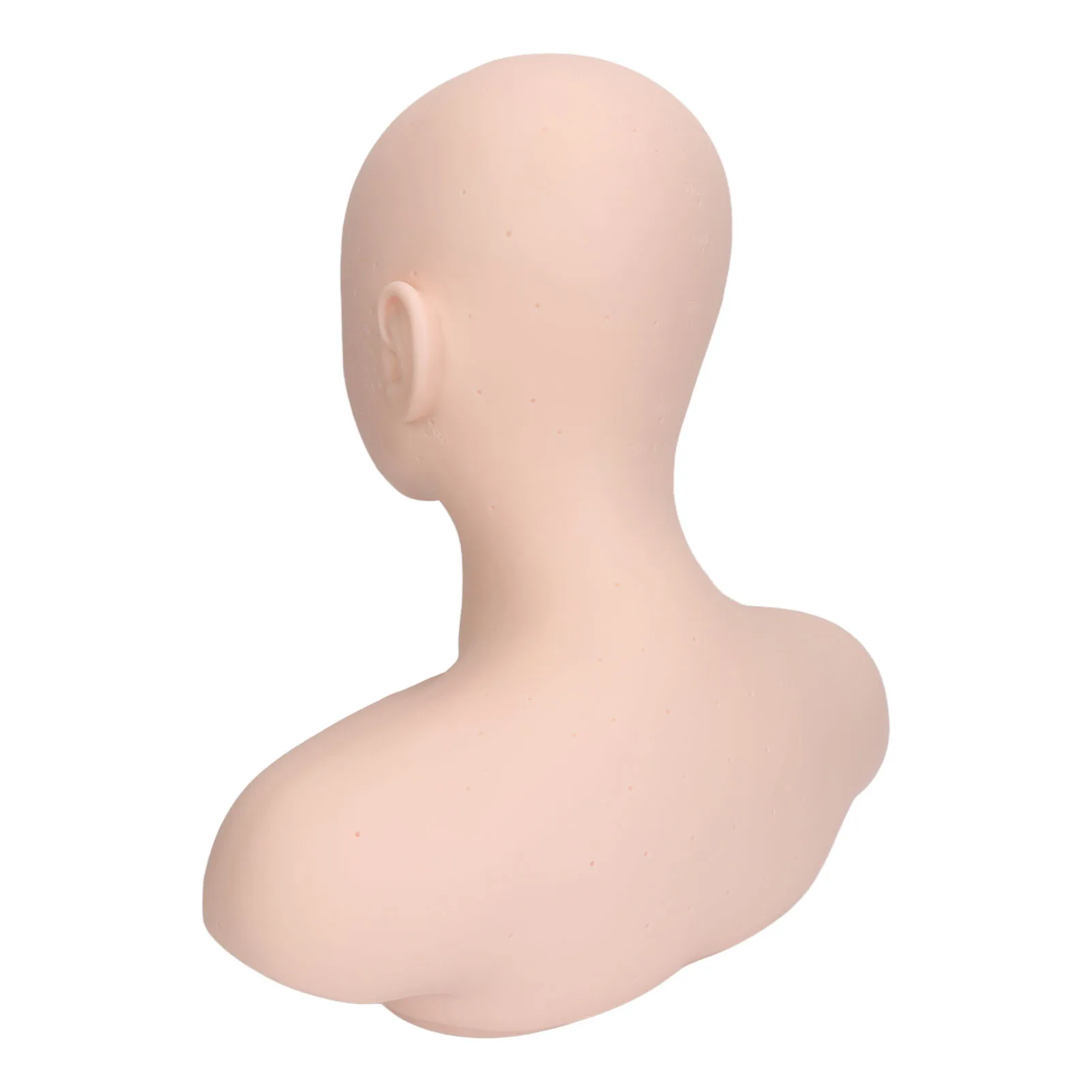 Practice Training Mannequin Head Versatile Soft Comfortable Touch Mannequin Head Model with Shoulder for Massage