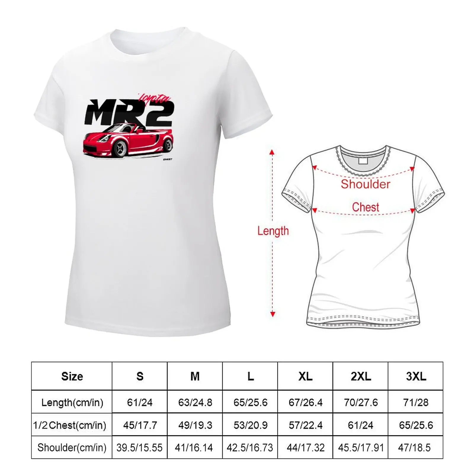 MR2 ROADSTER STANCED T-shirt Female clothing Short sleeve tee cropped t shirts for Women