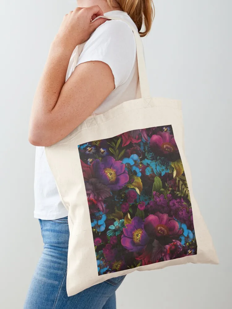 Mystical night III Botanical Night Garden Tote Bag bags for women shopper bags bags woman 2025 foldable reusable bag