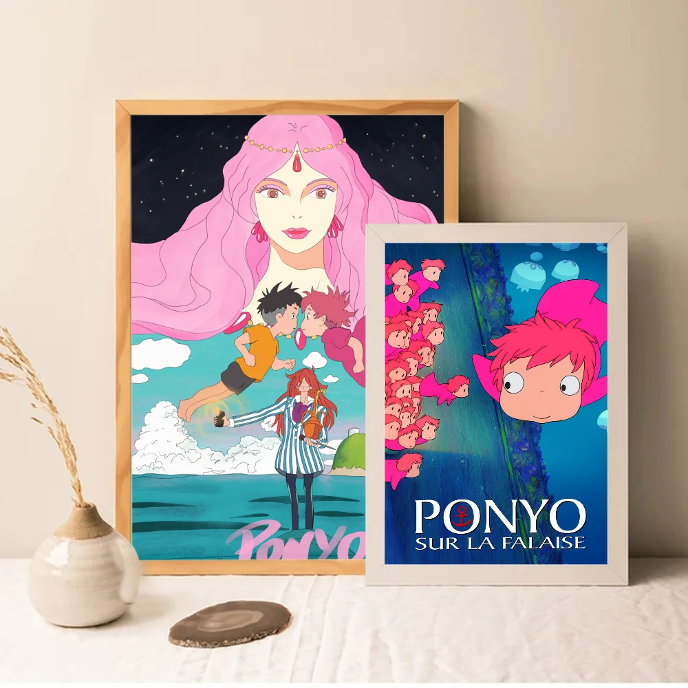 Anime P-ponyo Classic Vintage Posters Vintage Room Home Bar Cafe Decor Nordic Home Decor