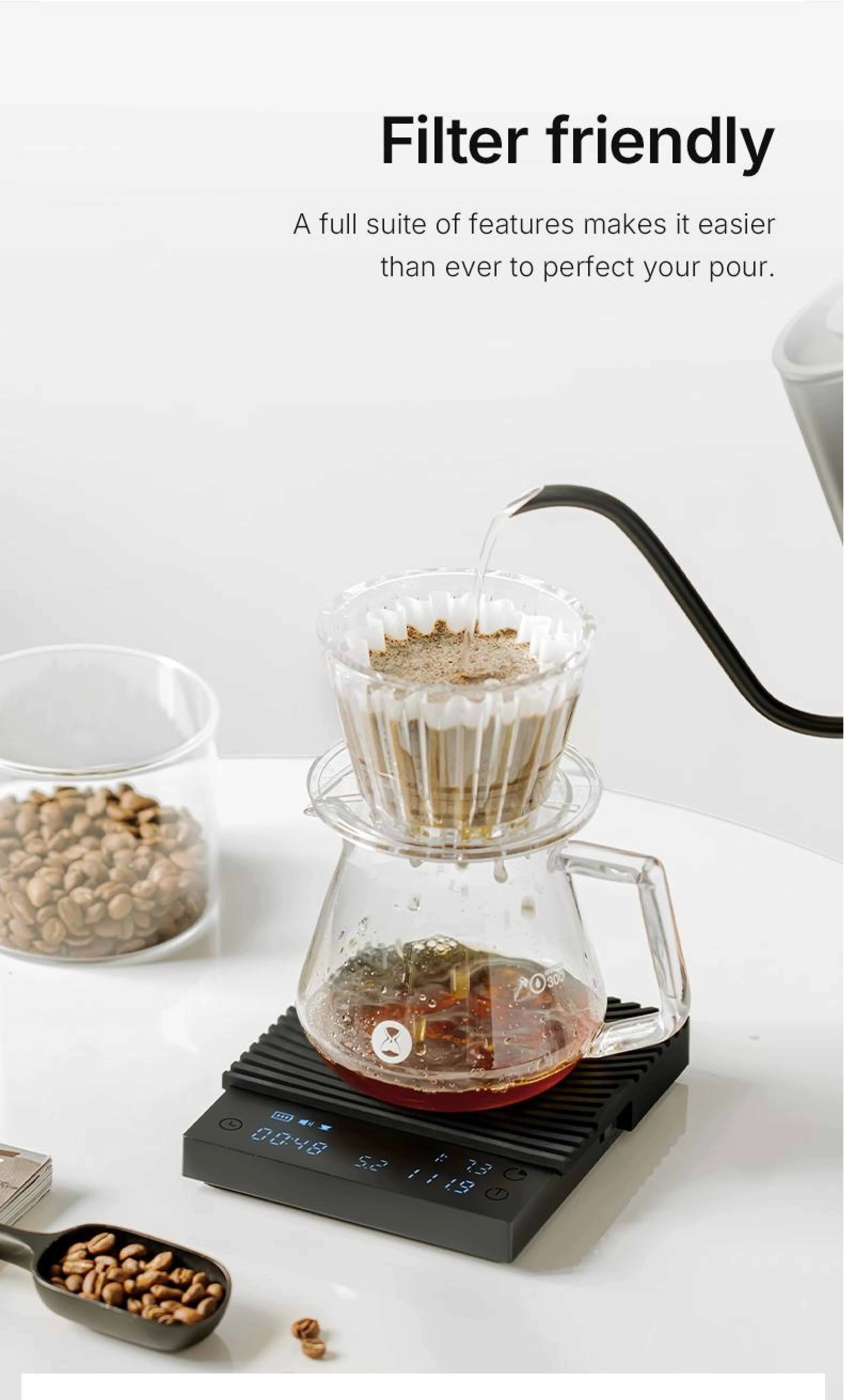 TIMEMORE Black Mirror Basic 3 Kaffeewaage Küchenwaage Digitale Waage Mini-Wiegeplattform Schlanker Intelligenter Leichtgewicht – Detail 10