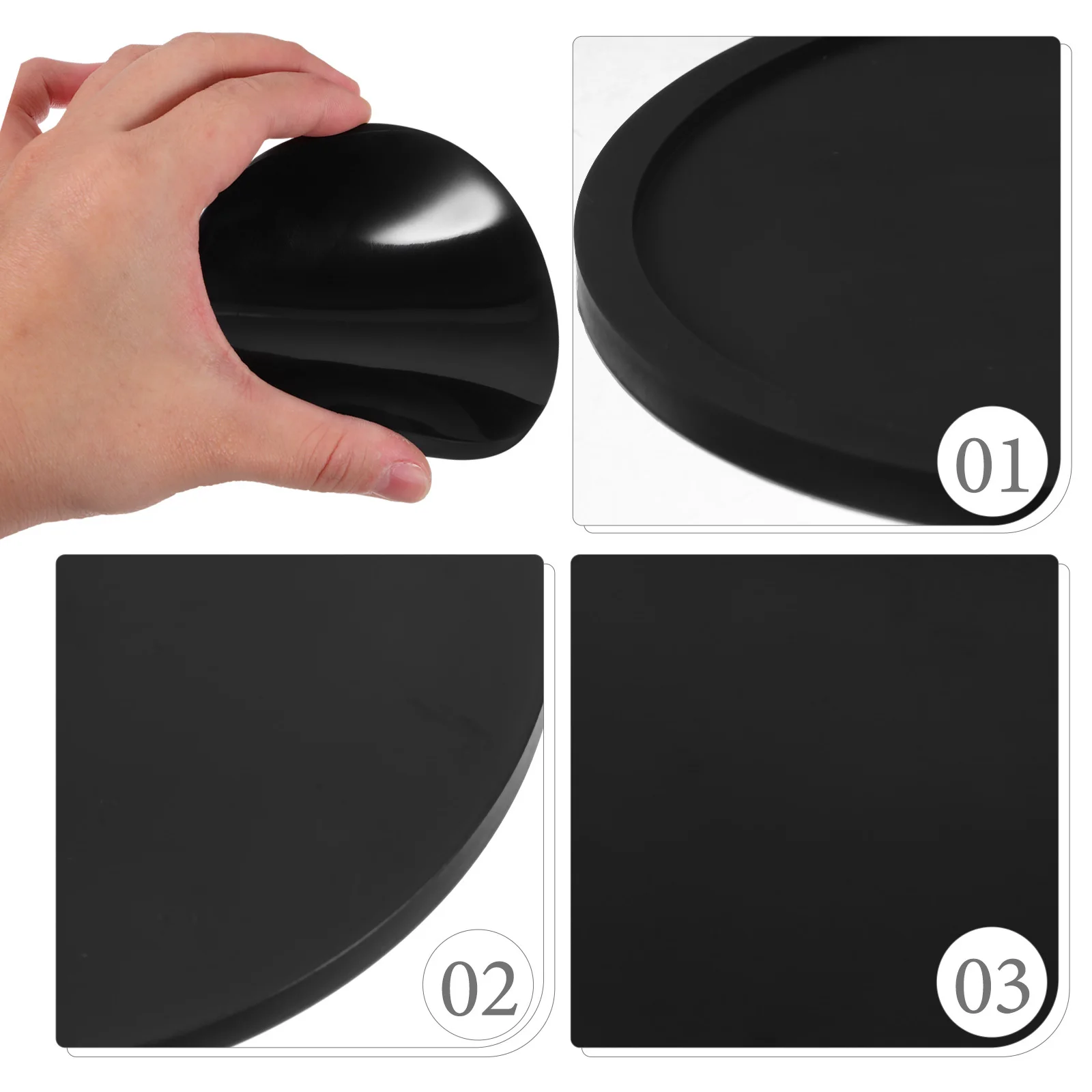 

5Pcs Silicone Coasters for Drinks Heat Resistant from -40 to 230C Perfect for Home Bar Cafe Nursing Home Use Black