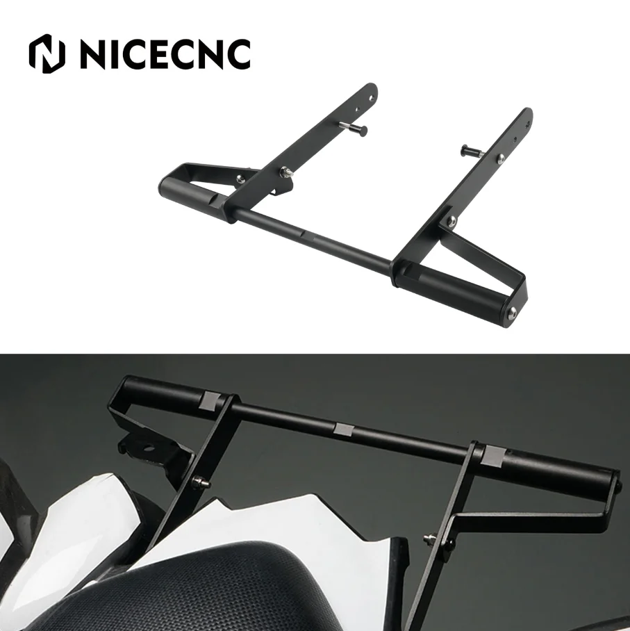 Nicecnc raptor 700 barra de apoio traseira para yamaha raptor 700r 2006-2024 alumínio de grau de aeronave + aço inoxidável atv bagageiro traseiro