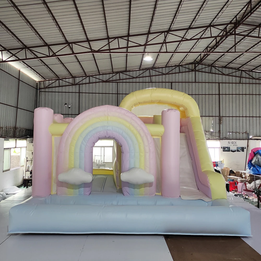 

Commercial THL Rainbow Inflatable Bouncy Castle & Bounce House with Slide