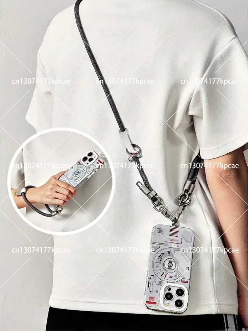 Cabin Safety Buckle Crossbody Phone Lanyard Anti-drop Long Strap Universal Couple Fashion Design