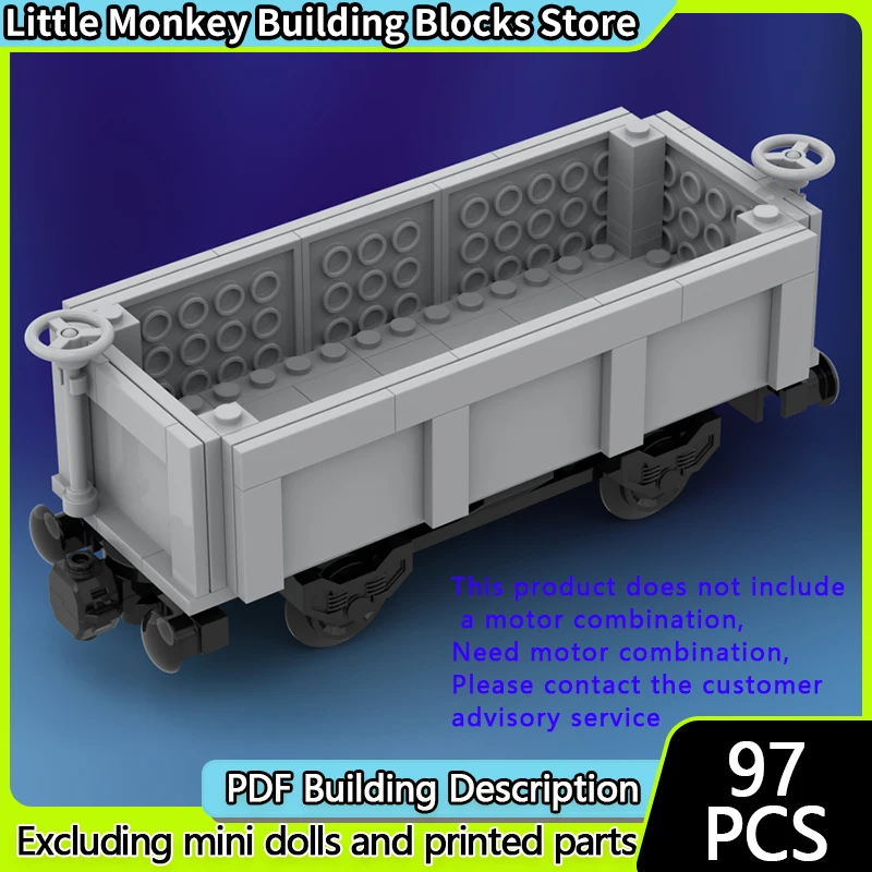 

City Car Model MOC Building Bricks Railway Open Cargo Wagon Modular Technology Children Holiday Gifts Assemble Toys Suit