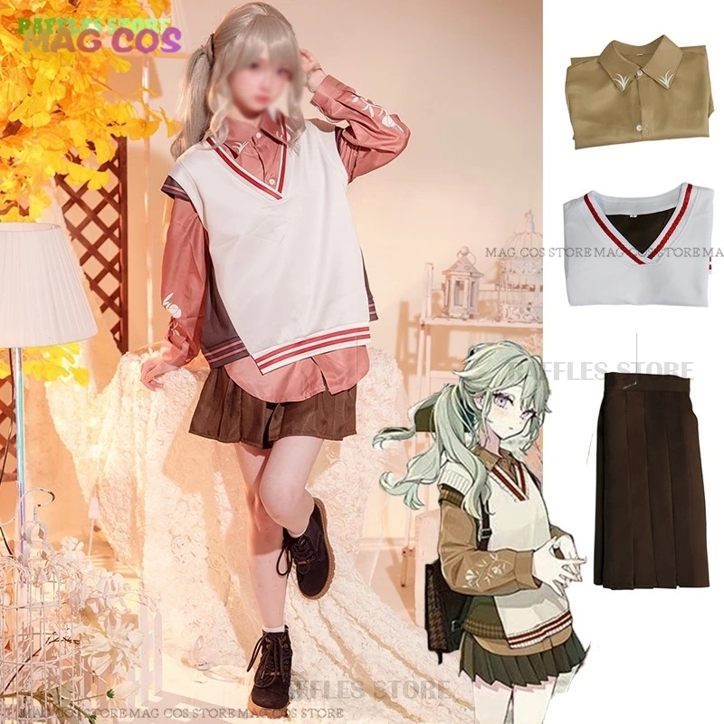 Project Sekai Colorful Stage Cosplay Kusanagi Nene Cosplay Costume Vest Brown Suit Clothes Kusanagi Uniform Cosplay Girl Women