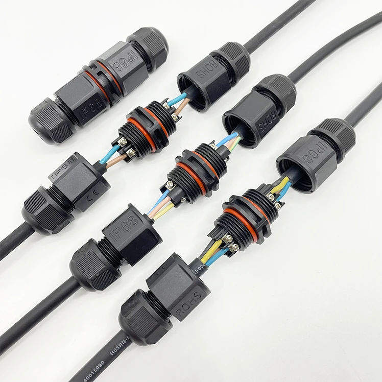 IP68 Mini Outdoor Waterproof Cable Connector for Underground Wiring 2Pin Durable Electrical Terminal Adapter Wire Connector